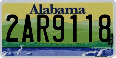 AL license plate 2AR9118