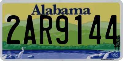 AL license plate 2AR9144