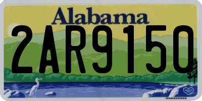 AL license plate 2AR9150