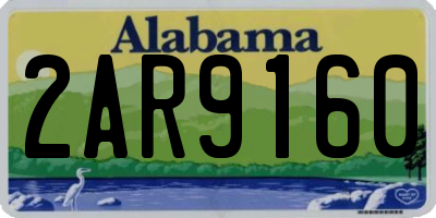 AL license plate 2AR9160