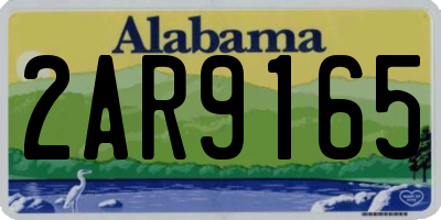 AL license plate 2AR9165