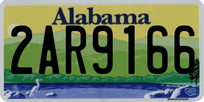 AL license plate 2AR9166