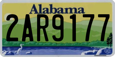 AL license plate 2AR9177