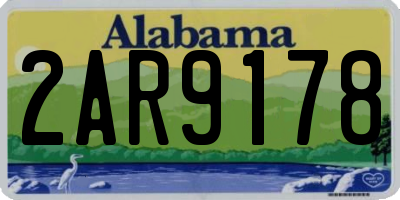 AL license plate 2AR9178