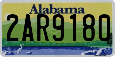 AL license plate 2AR9180