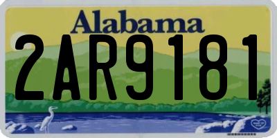 AL license plate 2AR9181