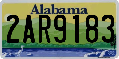 AL license plate 2AR9183
