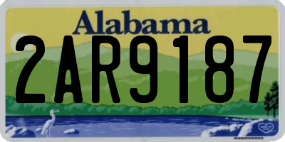 AL license plate 2AR9187