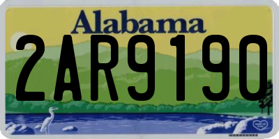 AL license plate 2AR9190