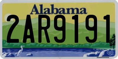 AL license plate 2AR9191