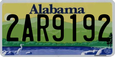 AL license plate 2AR9192