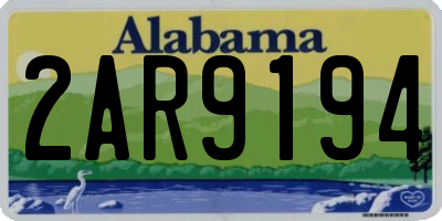 AL license plate 2AR9194