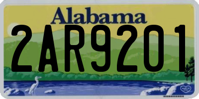 AL license plate 2AR9201