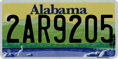 AL license plate 2AR9205