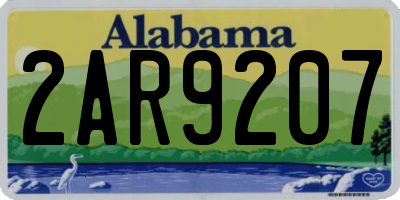 AL license plate 2AR9207