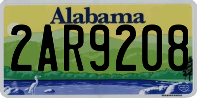 AL license plate 2AR9208