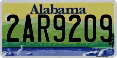 AL license plate 2AR9209