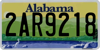 AL license plate 2AR9218