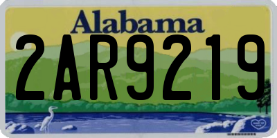 AL license plate 2AR9219