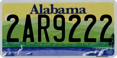 AL license plate 2AR9222