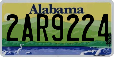 AL license plate 2AR9224