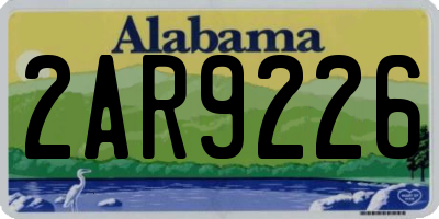 AL license plate 2AR9226