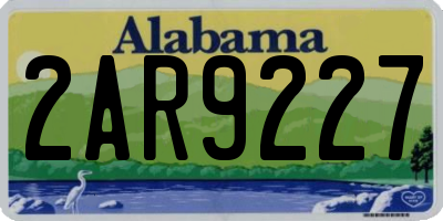 AL license plate 2AR9227