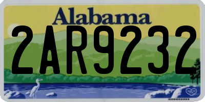 AL license plate 2AR9232