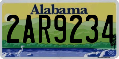 AL license plate 2AR9234