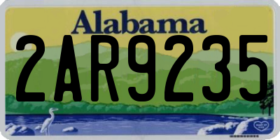 AL license plate 2AR9235