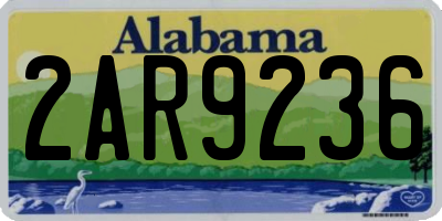 AL license plate 2AR9236