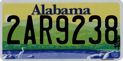 AL license plate 2AR9238