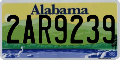 AL license plate 2AR9239