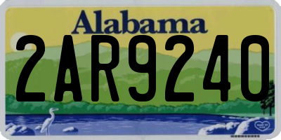 AL license plate 2AR9240