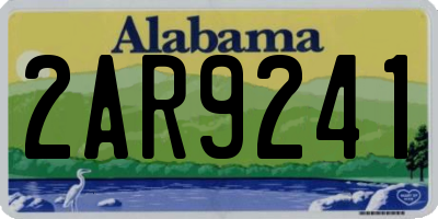 AL license plate 2AR9241