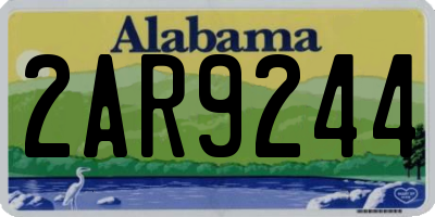 AL license plate 2AR9244