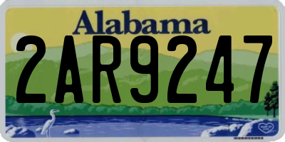 AL license plate 2AR9247