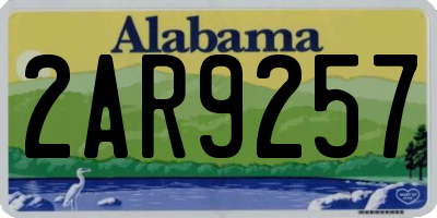 AL license plate 2AR9257