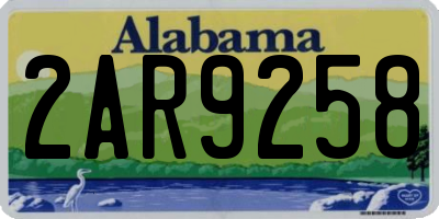 AL license plate 2AR9258