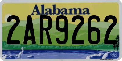 AL license plate 2AR9262