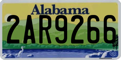AL license plate 2AR9266