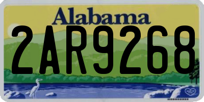 AL license plate 2AR9268