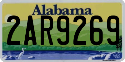 AL license plate 2AR9269