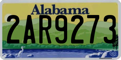 AL license plate 2AR9273