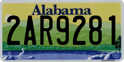 AL license plate 2AR9281