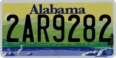 AL license plate 2AR9282