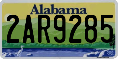 AL license plate 2AR9285