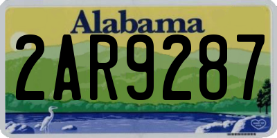 AL license plate 2AR9287