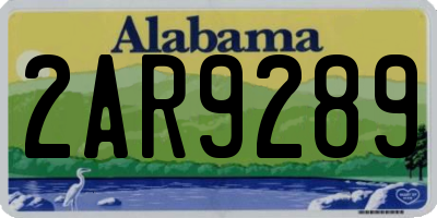 AL license plate 2AR9289