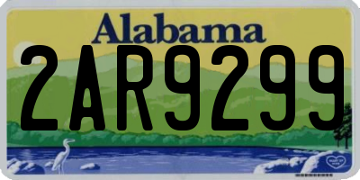 AL license plate 2AR9299
